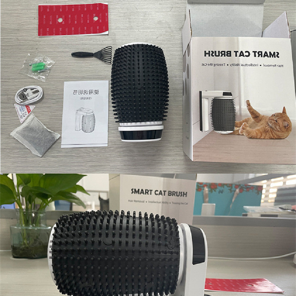 Automatische Katzen-Massagebürste für die Wandecke (USB)
