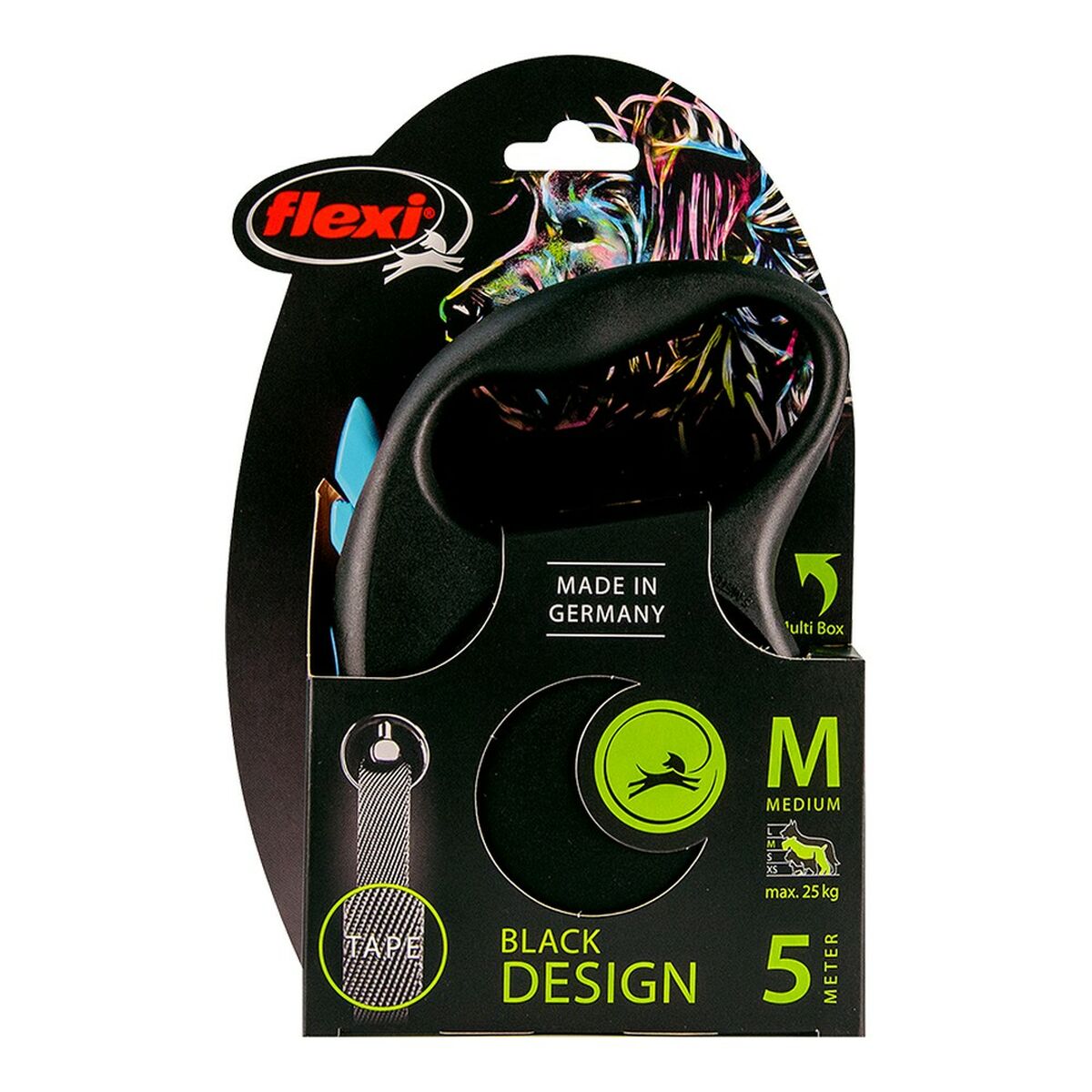 Flexi Rollleine Black Design, 5 m, Größe M