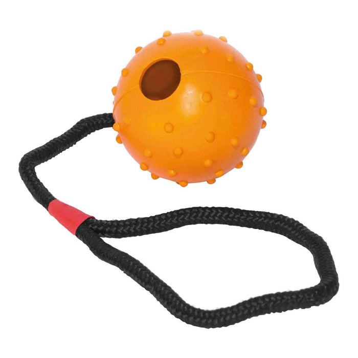 Gummiball mit Schnur für Hunde